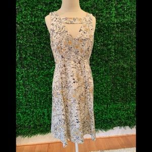 Floral Anthropologie silk dress